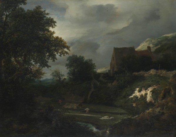A Bleaching Ground in a Hollow by a Cottage by Jacob Van Ruisdael